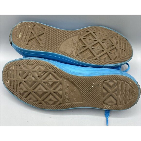 Converse Sneakers Womens 6.5 Monochrome Turquoise High Top Canvas Mens 4.5 - Picture 6 of 7